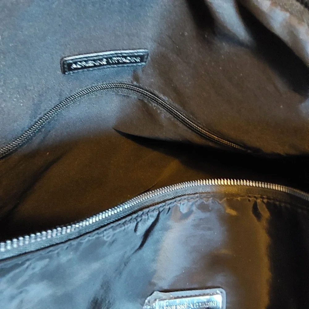 NWT Adrienne Vittadini  Black Haute Heritage Zip Fully Lined Duffel Bag msrp$360
